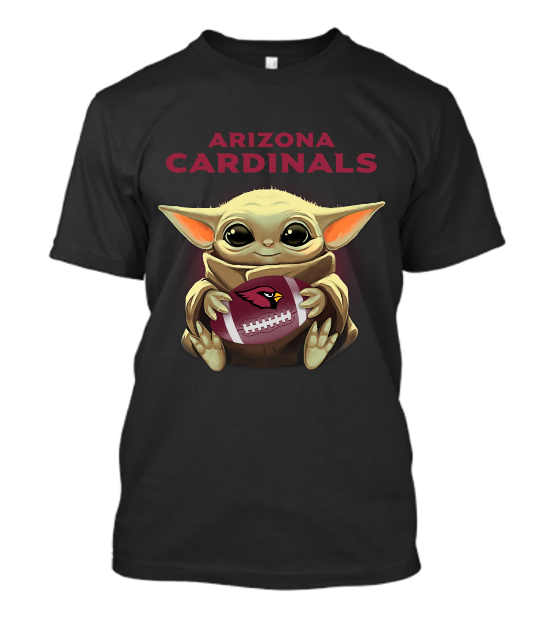 Arizona Cardinals Baby Yoda Football Holder T-Shirt