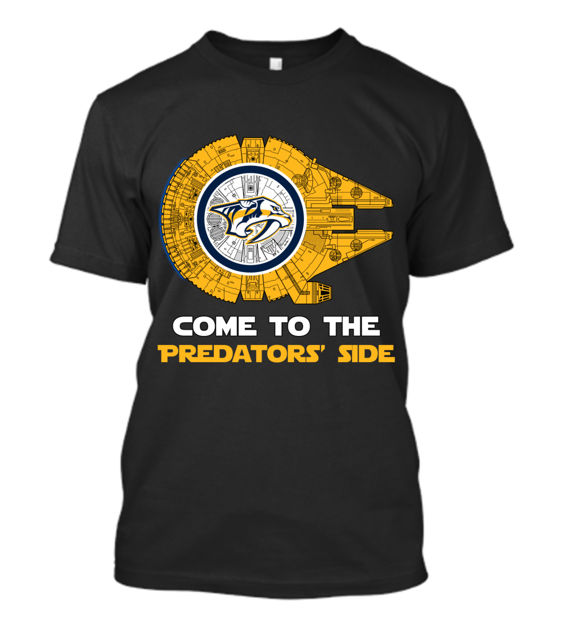 Come To The Predators' Side Nashville Predators Millennium Falcon T-Shirt