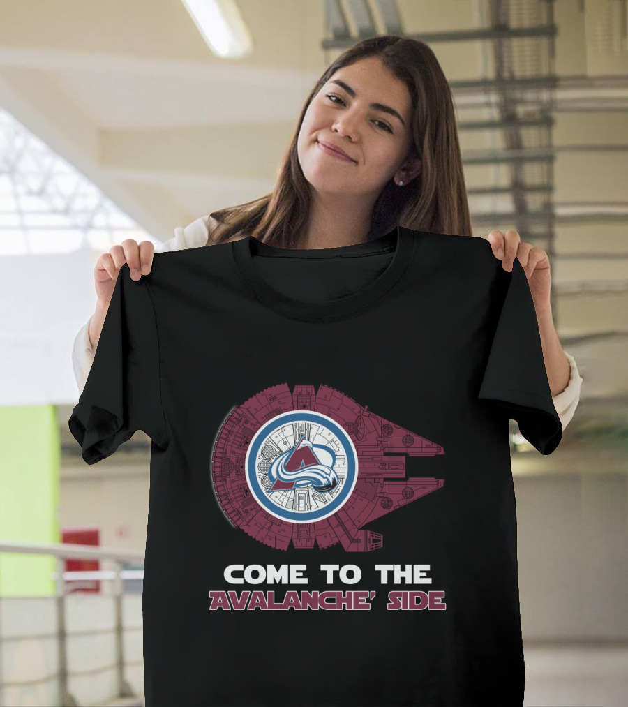 Come To The Avalanche Side Colorado Avalanche Millennium Falcon T-Shirt