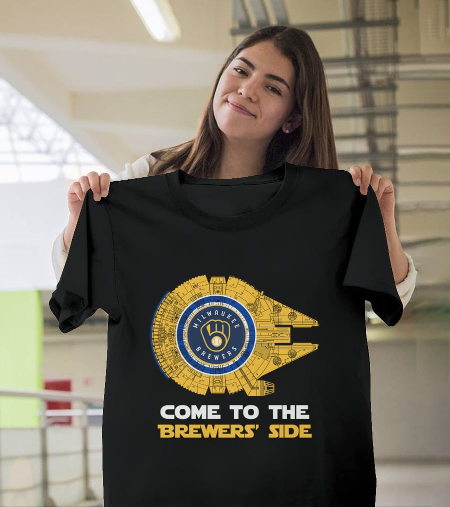 Milwaukee Brewers Come To The Brewers' Side Millennium Falcon MLB T-Shirt