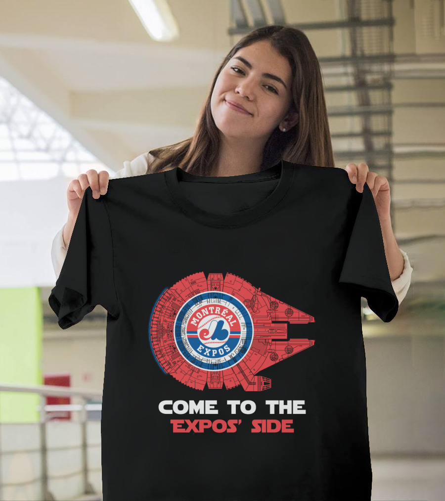 Montreal Expos Come to the Expos' Side Millennium Falcon MLB T-Shirt
