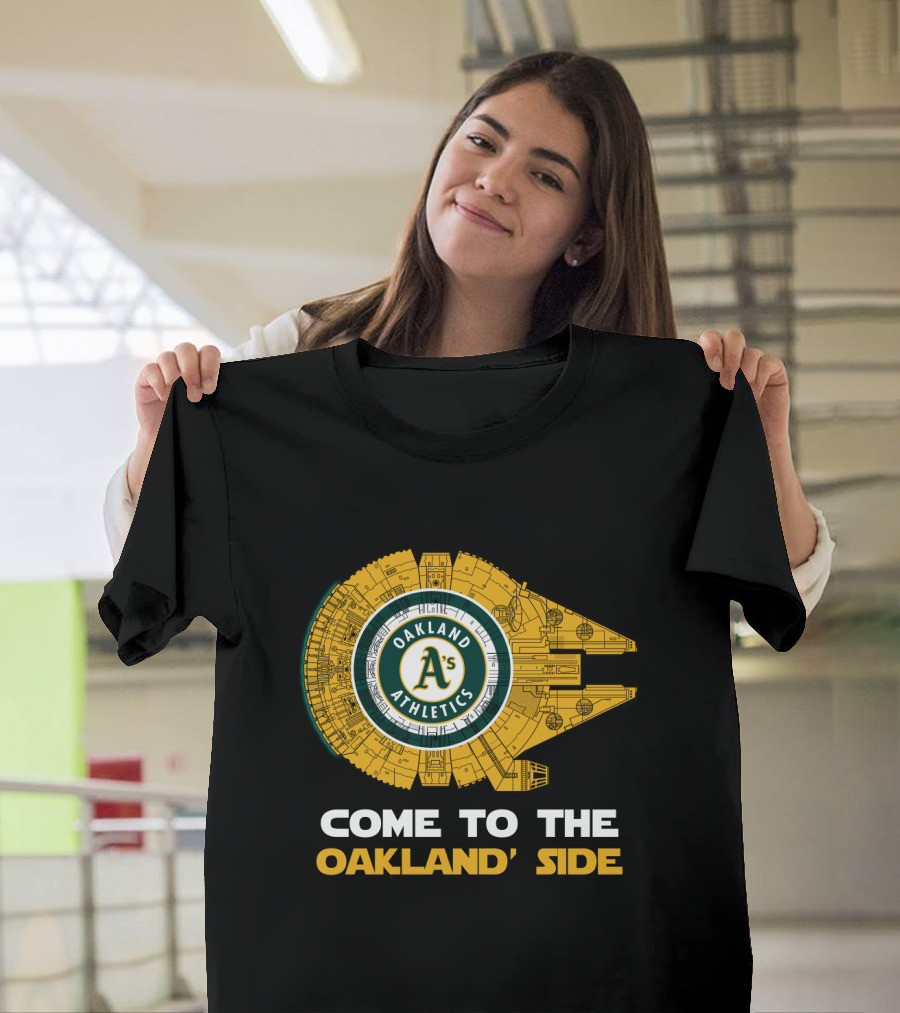 Come to the Oakland Athletics Side Millennium Falcon MLB T-Shirt