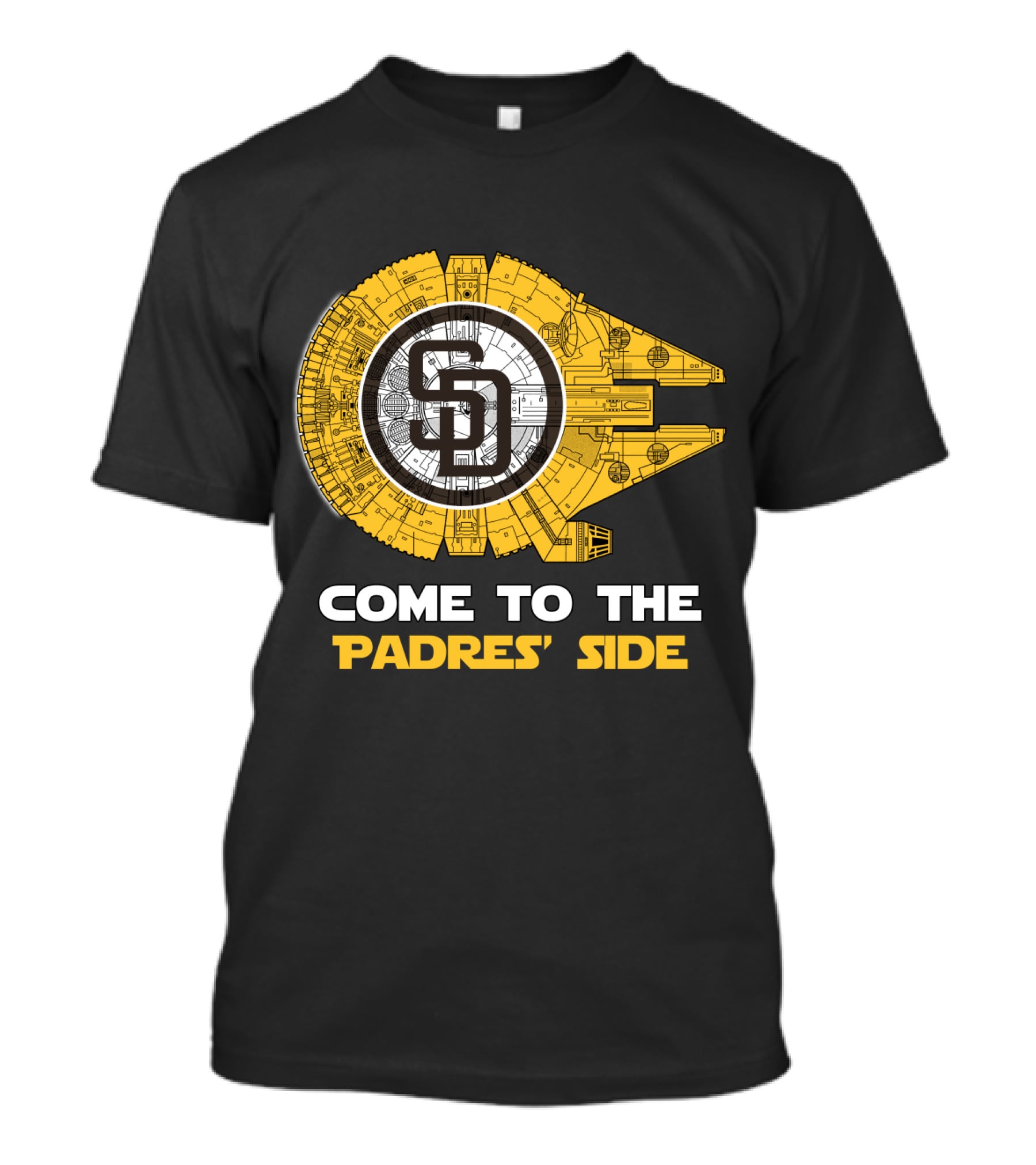San Diego Padres Millennium Falcon Come To The Padres' Side MLB T-Shirt