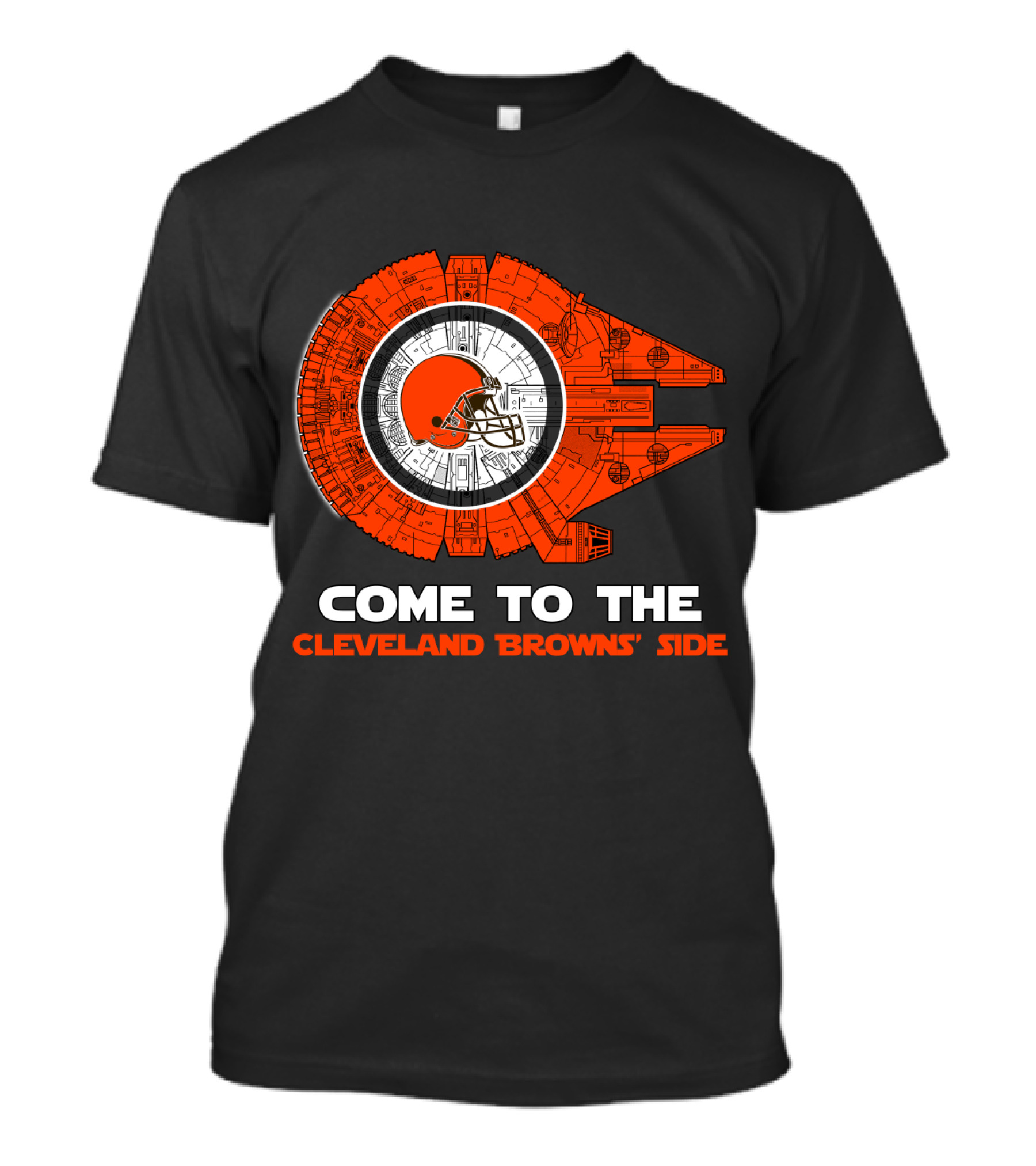 Cleveland Browns Millennium Falcon Come To The Cleveland Browns' Side T-Shirt