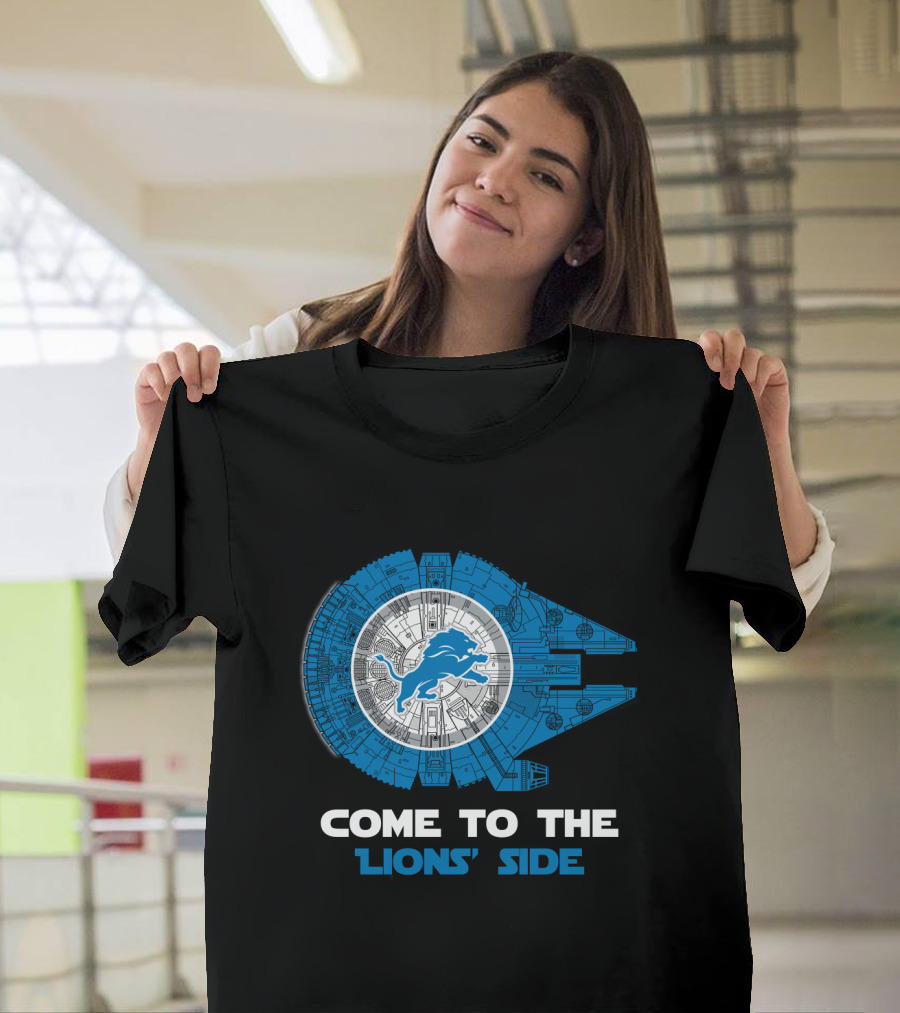 Come To The Lions' Side Detroit Millennium Falcon Nfl T-Shirt