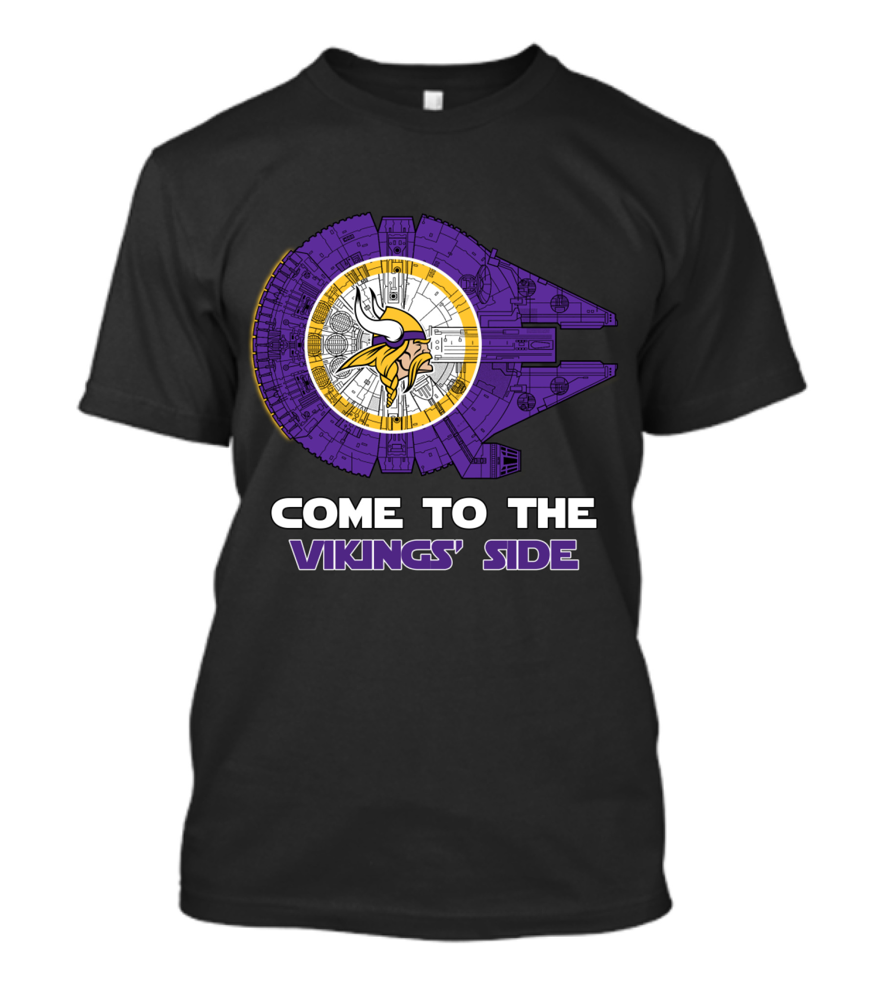 Come To The Vikings' Side Minnesota Vikings Millennium Falcon Nfl T-Shirt