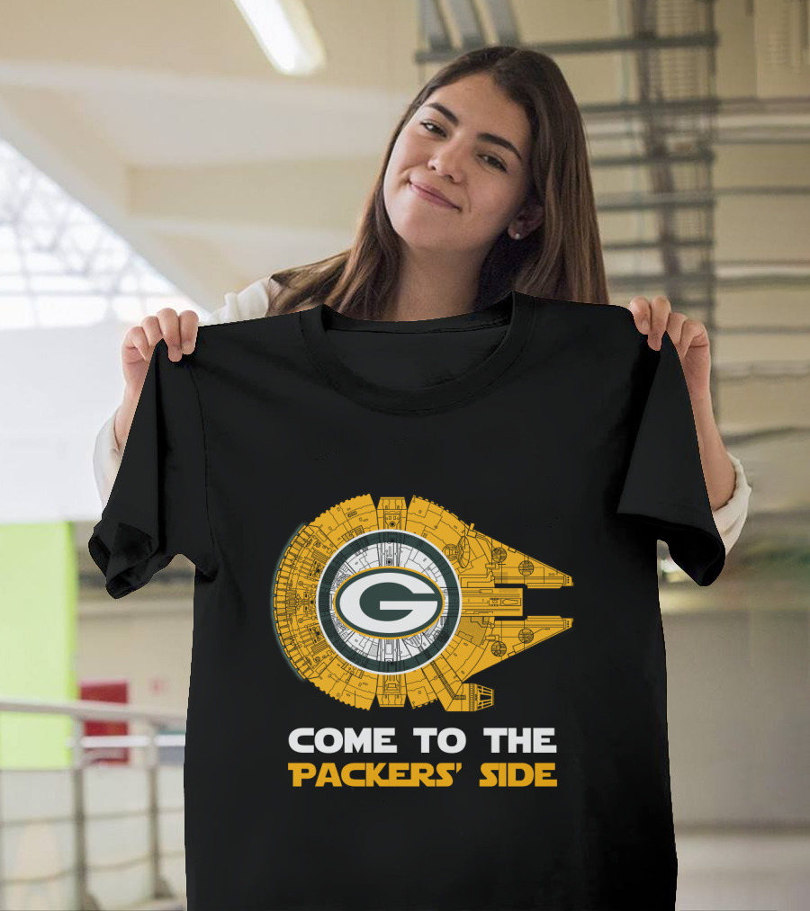 Come To The Packers' Side Green Bay Packers Millennium Falcon T-Shirt