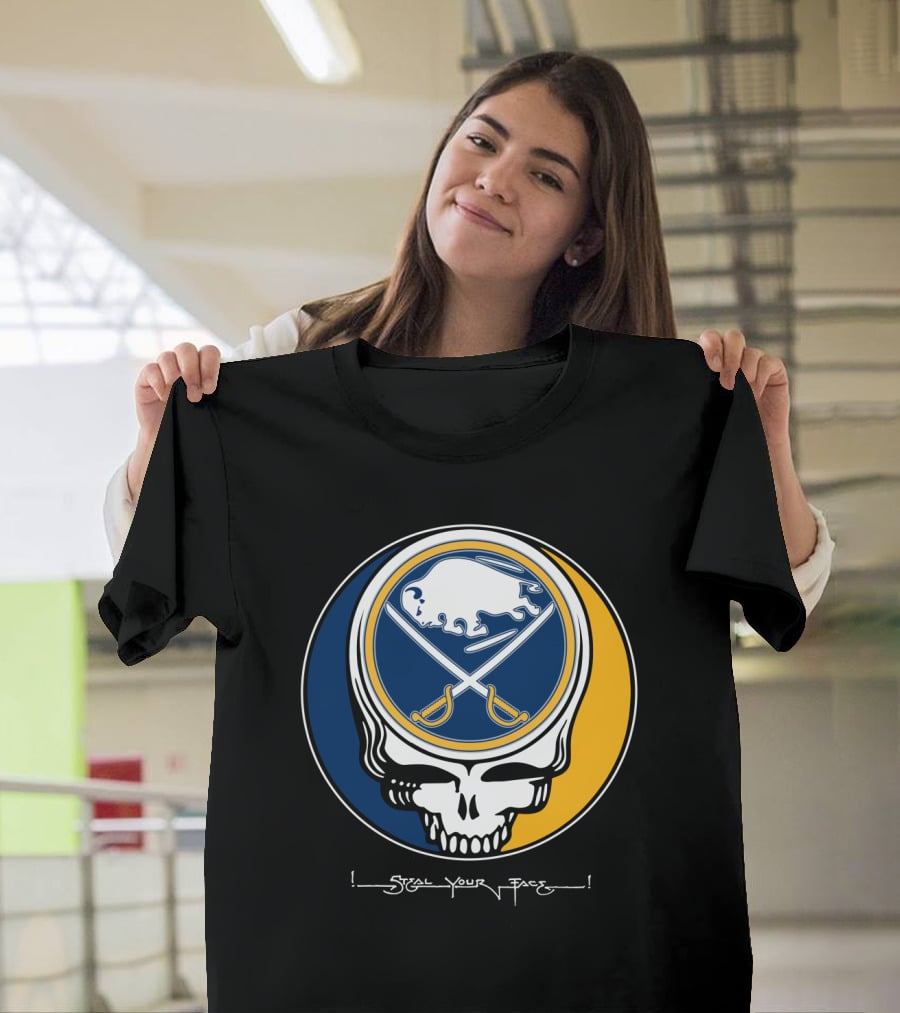 Grateful Dead Steal Your Face Buffalo Sabres Skull T-Shirt