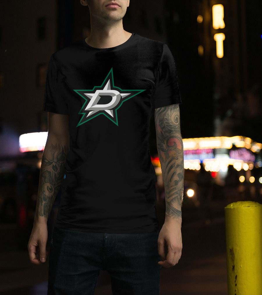 Dallas Stars Hockey Team Logo Black T-Shirt