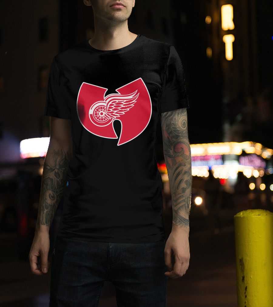 Detroit Red Wings Wu-Tang Clan Logo Merge T-Shirt