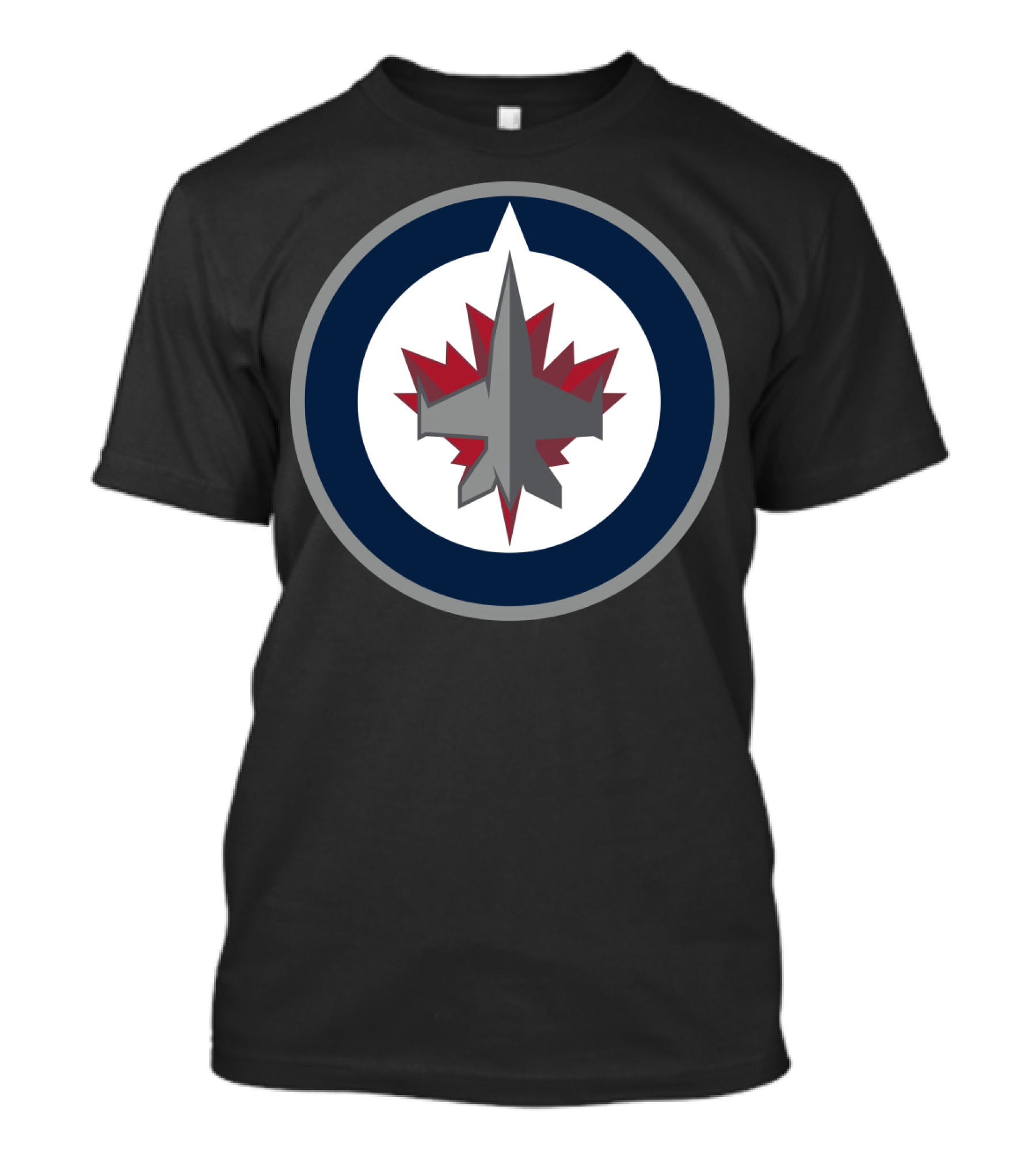 Winnipeg Jets Circle Logo With Jet And Maple Leaf T-Shirt