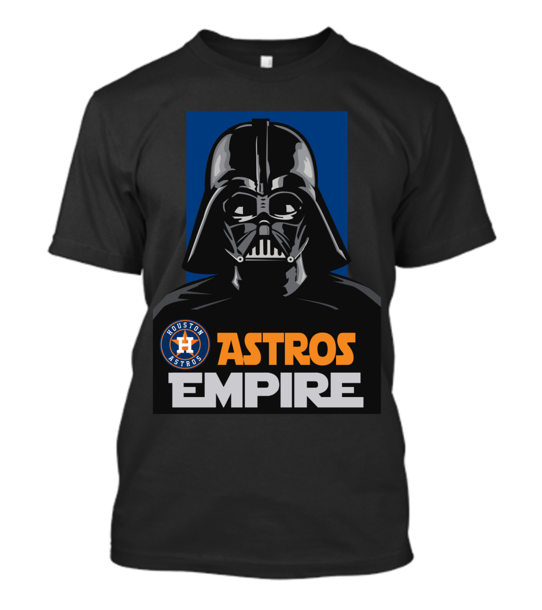 Houston Astros Empire Darth Vader Star Wars Baseball Crossover T-Shirt