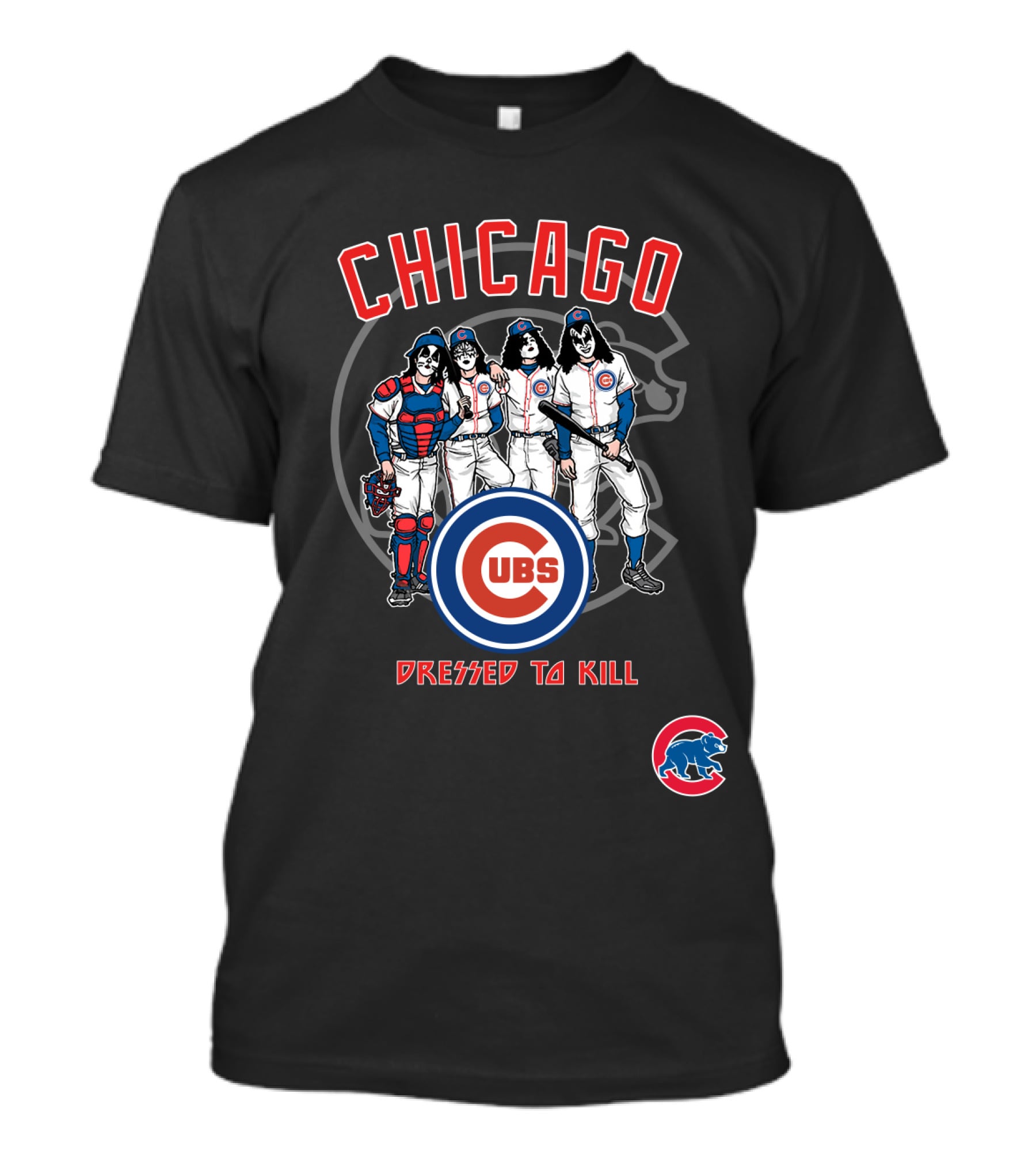 Chicago Cubs KISS Dressed To Kill Crossover T-Shirt