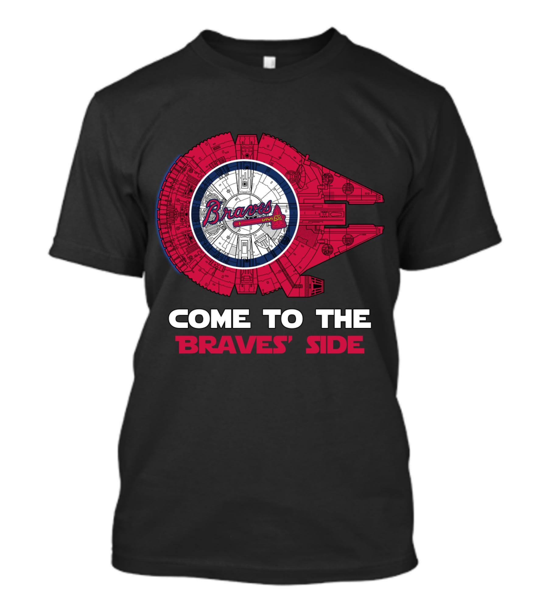 Braves Millennium Falcon Come To The Braves' Side T-Shirt