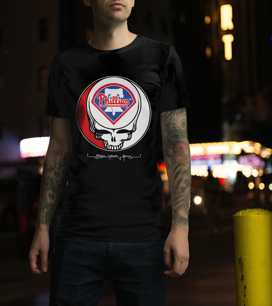 GRATEFUL DEAD Steal Your Face Philadelphia Phillies T-Shirt