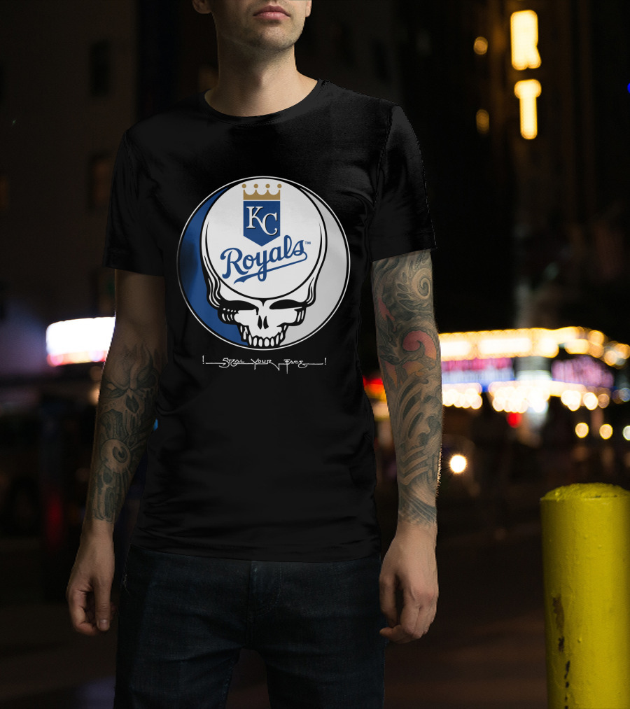 GRATEFUL DEAD Steal Your Face KC Royals T-Shirt