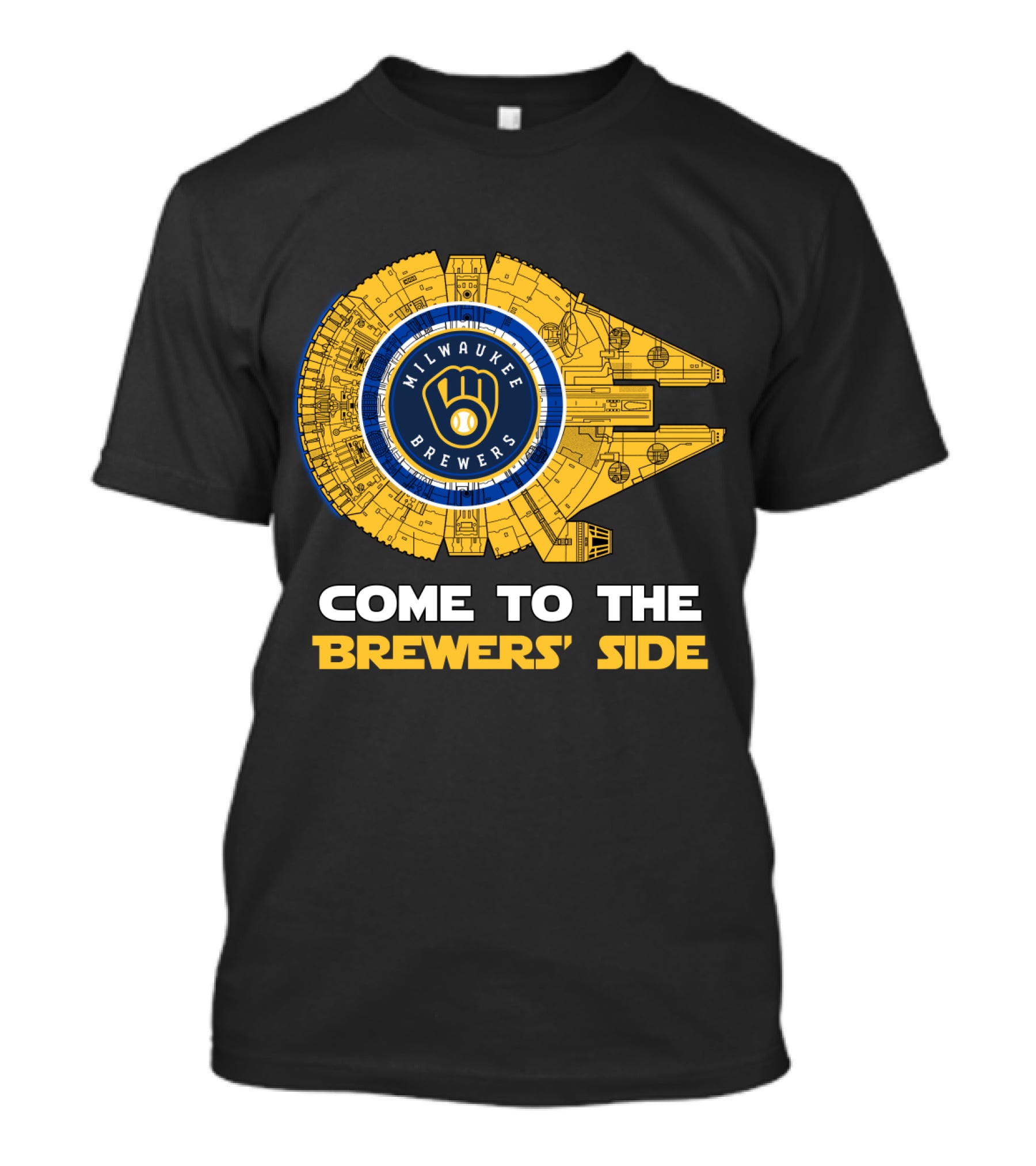 Milwaukee Brewers Come To The Brewers' Side Millennium Falcon T-Shirt
