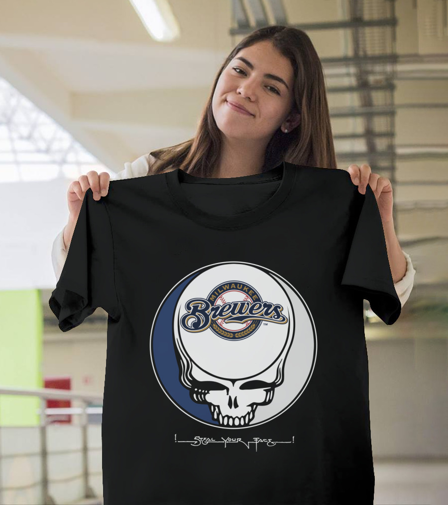Milwaukee Brewers Steal Your Face Grateful Dead T-Shirt