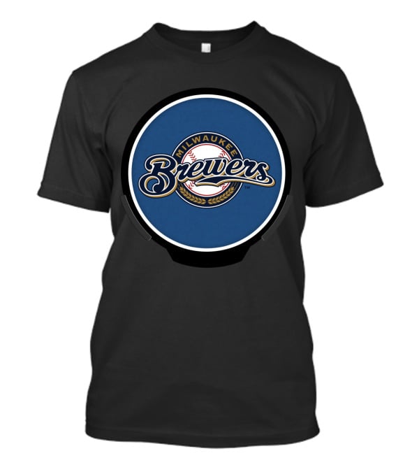 Milwaukee Brewers Baseball Logo With Wheat And Ball T-Shirt