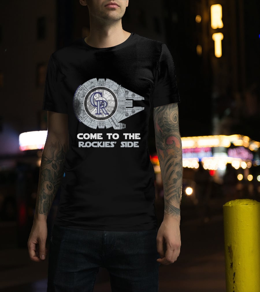 Colorado Rockies Millennium Falcon Come To The Rockies' Side T-Shirt