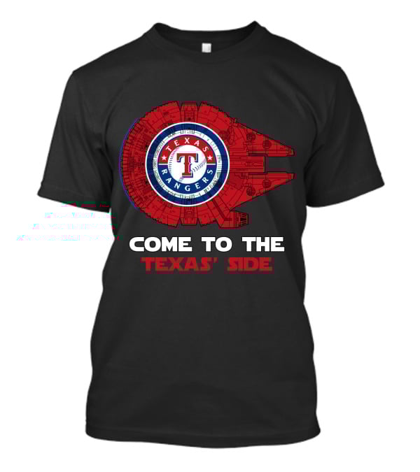 Texas Rangers Come To The Texas' Side Millennium Falcon T-Shirt