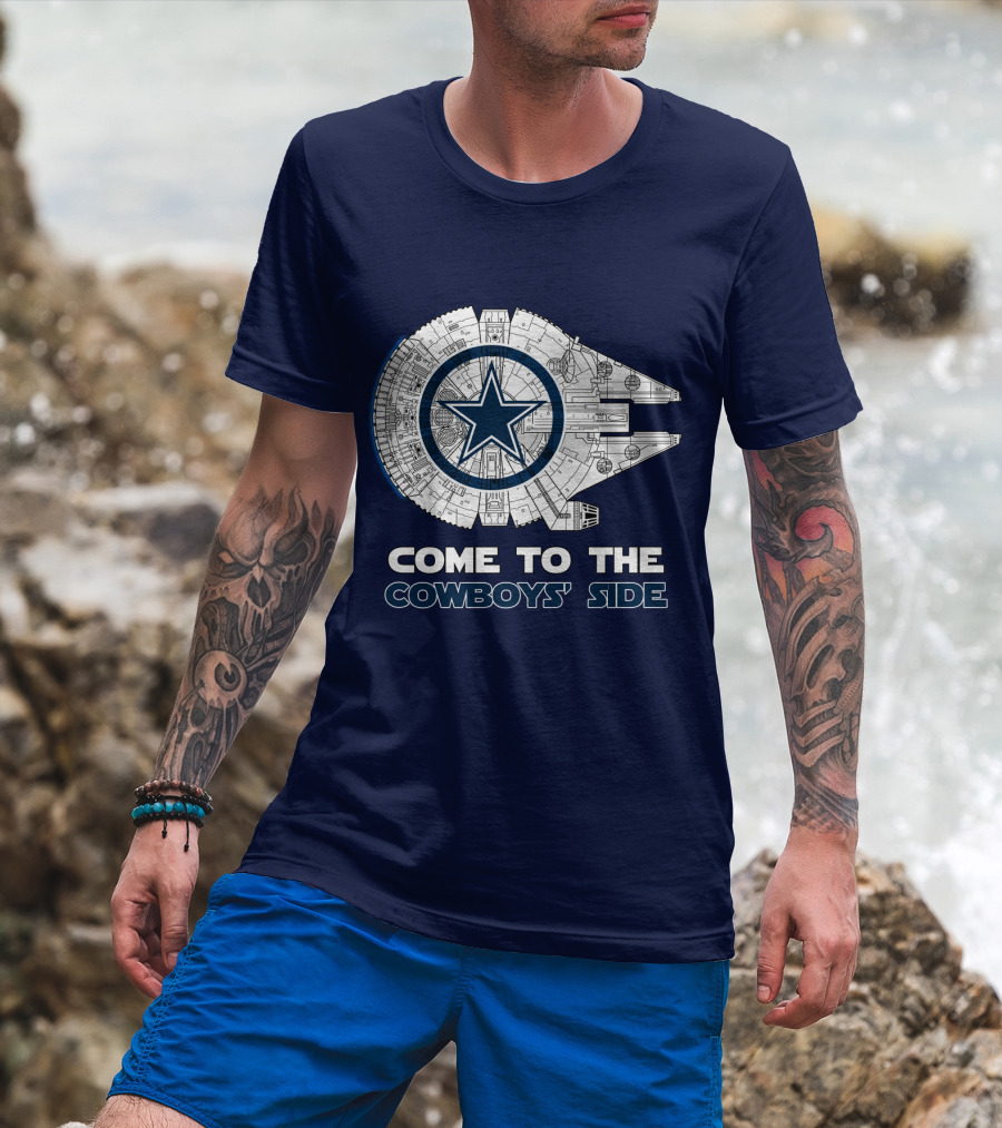 Come To The Cowboys' Side Millennium Falcon Star Cowboys T-Shirt