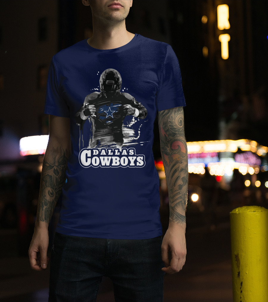 Dallas Cowboys Superhero Star Icon Football Player T-Shirt
