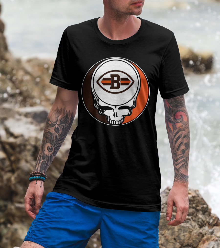 Grateful Dead Cleveland Browns Skull T-Shirt