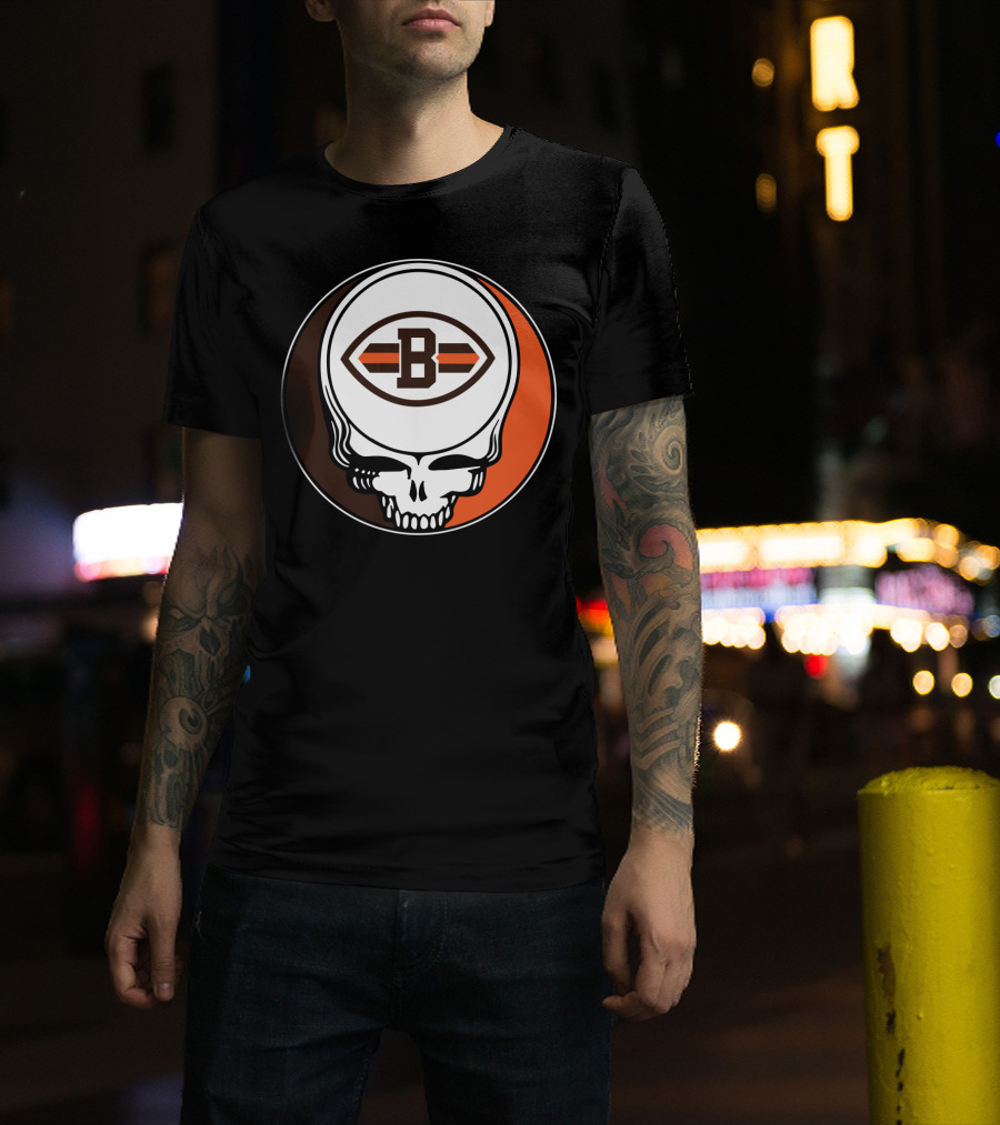 Grateful Dead Cleveland Browns Skull T-Shirt