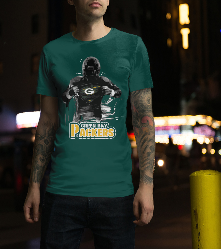 Green Bay Packers Superhero Football Player Iconic Team T-Shirt