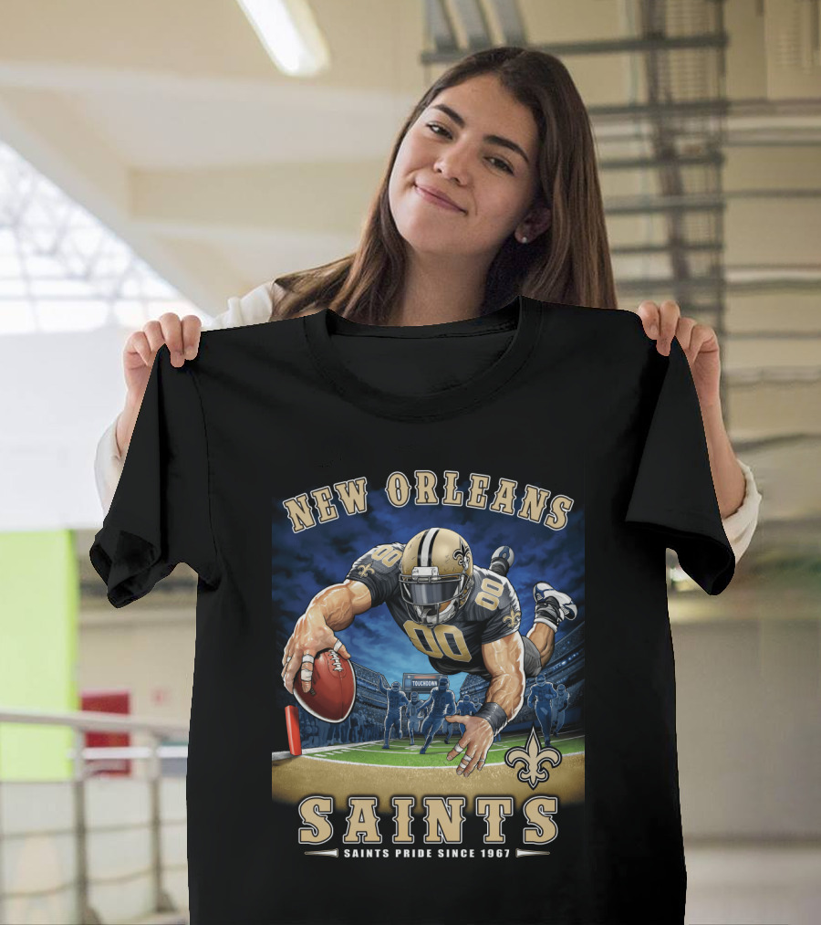 New Orleans Saints Pride Since 1967 Touchdown Nfl T-Shirt
