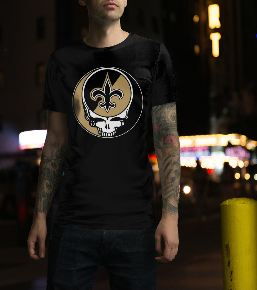 GRATEFUL DEAD Saints Skull Fleur-de-Lis T-Shirt