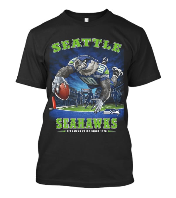 Seattle Seahawks Pride Since 1976 End Zone Touchdown Nfl T-Shirt