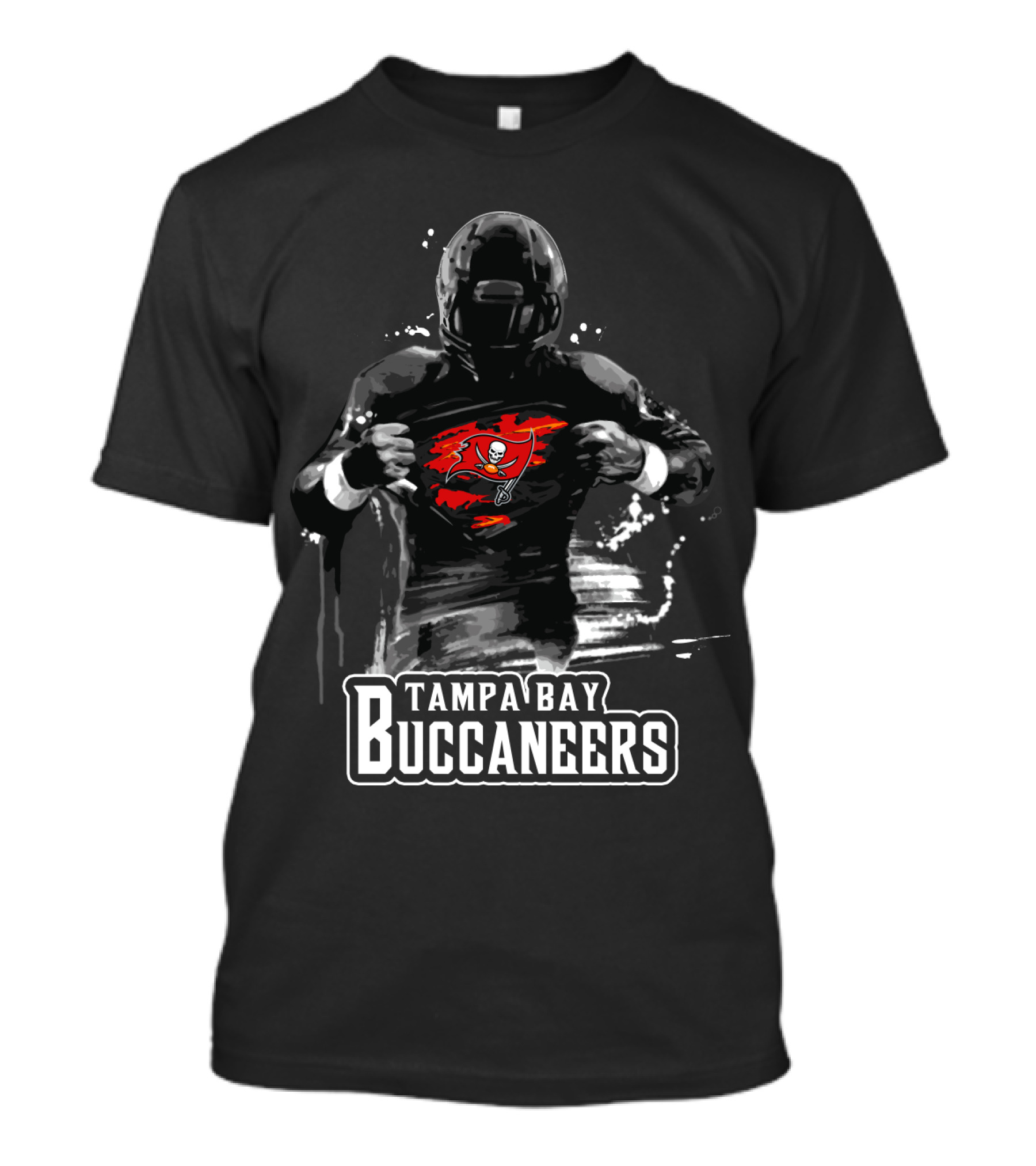 Tampa Bay Buccaneers Football Hero Revealing Team T-Shirt