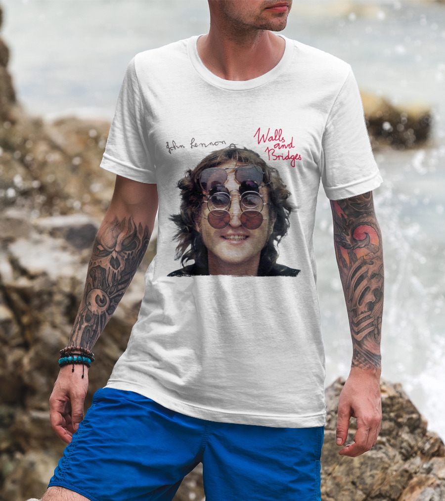 John Lennon Walls And Bridges Album Iconic Multi-Lens Sunglasses T-Shirt