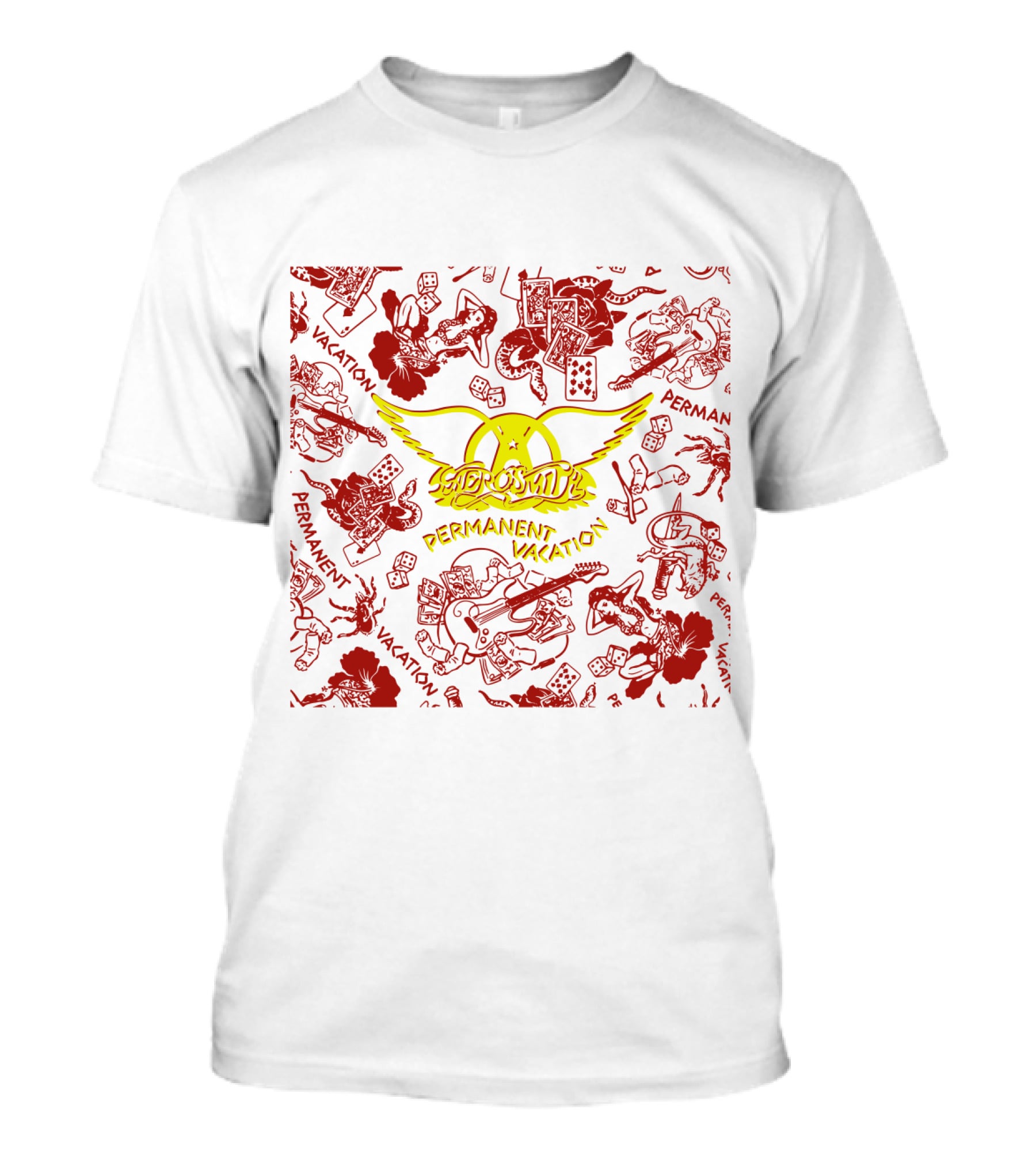 Aerosmith Permanent Vacation Album Art ARSM 06 T-Shirt