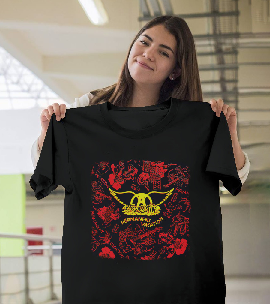 Aerosmith Permanent Vacation Album Art T-Shirt