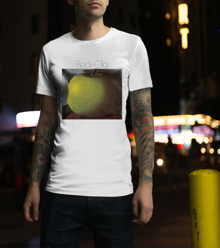TJB 01 Beck Ola Album Cover Large Green Apple T-Shirt