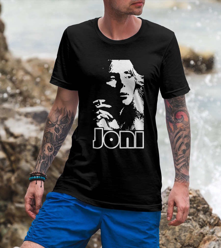 Joni Mitchell Black And White Classic T-Shirt