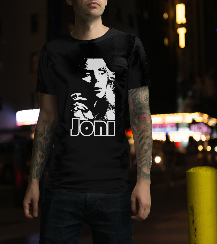 Joni Mitchell Black And White Classic T-Shirt