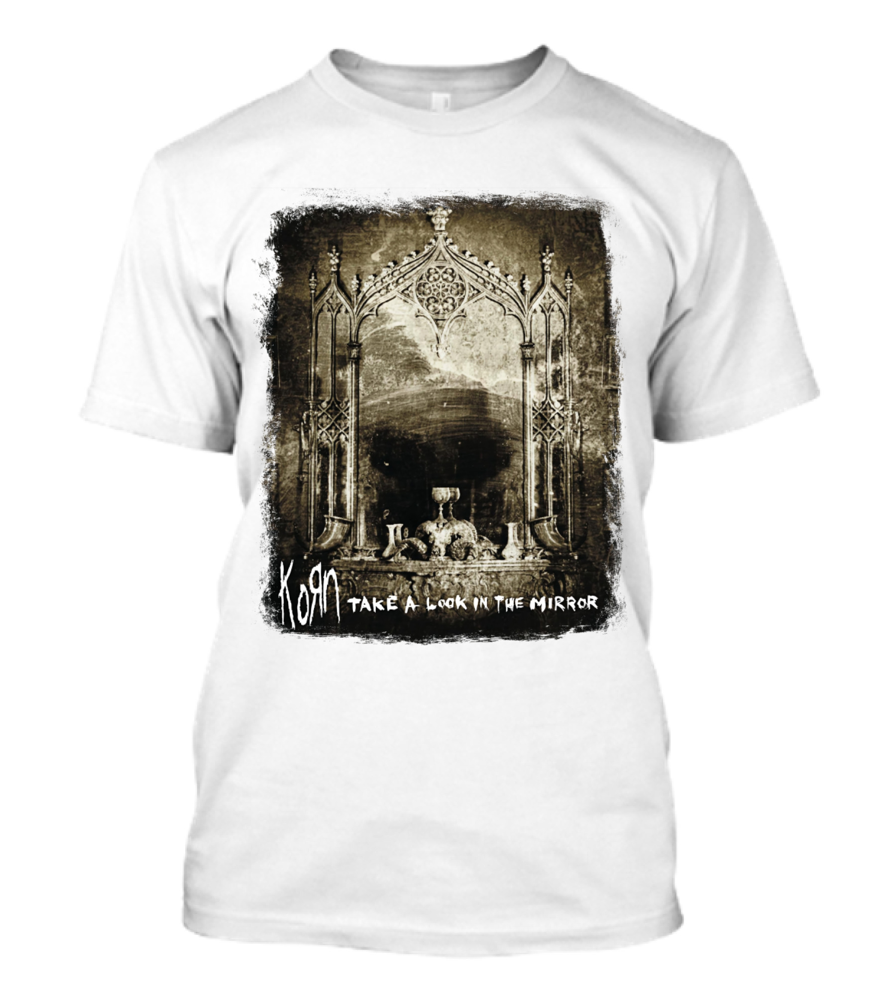 KORN Take A Look In The Mirror Gothic Arch Reflection T-Shirt