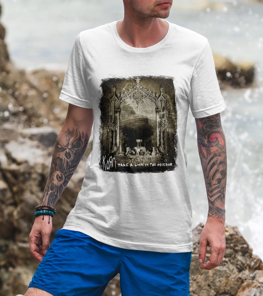 KORN Take A Look In The Mirror Gothic Arch Reflection T-Shirt