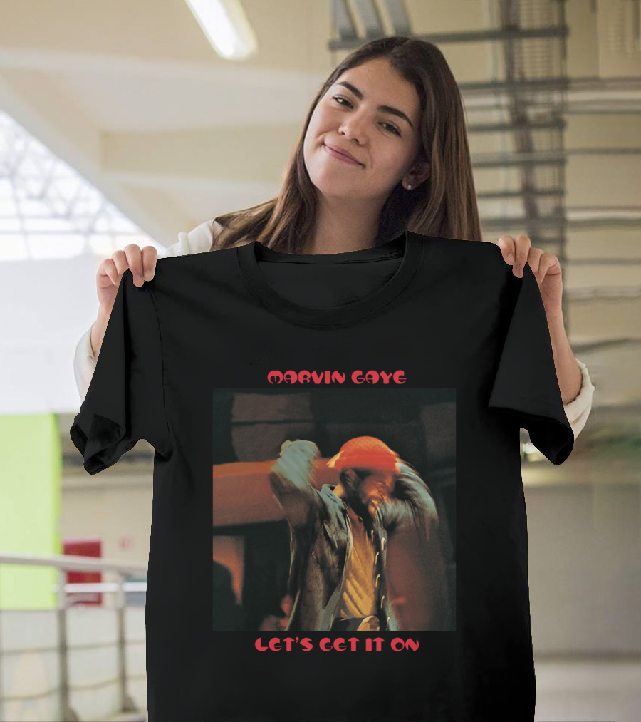 Marvin Gaye Let's Get It On Album Cover Image T-Shirt