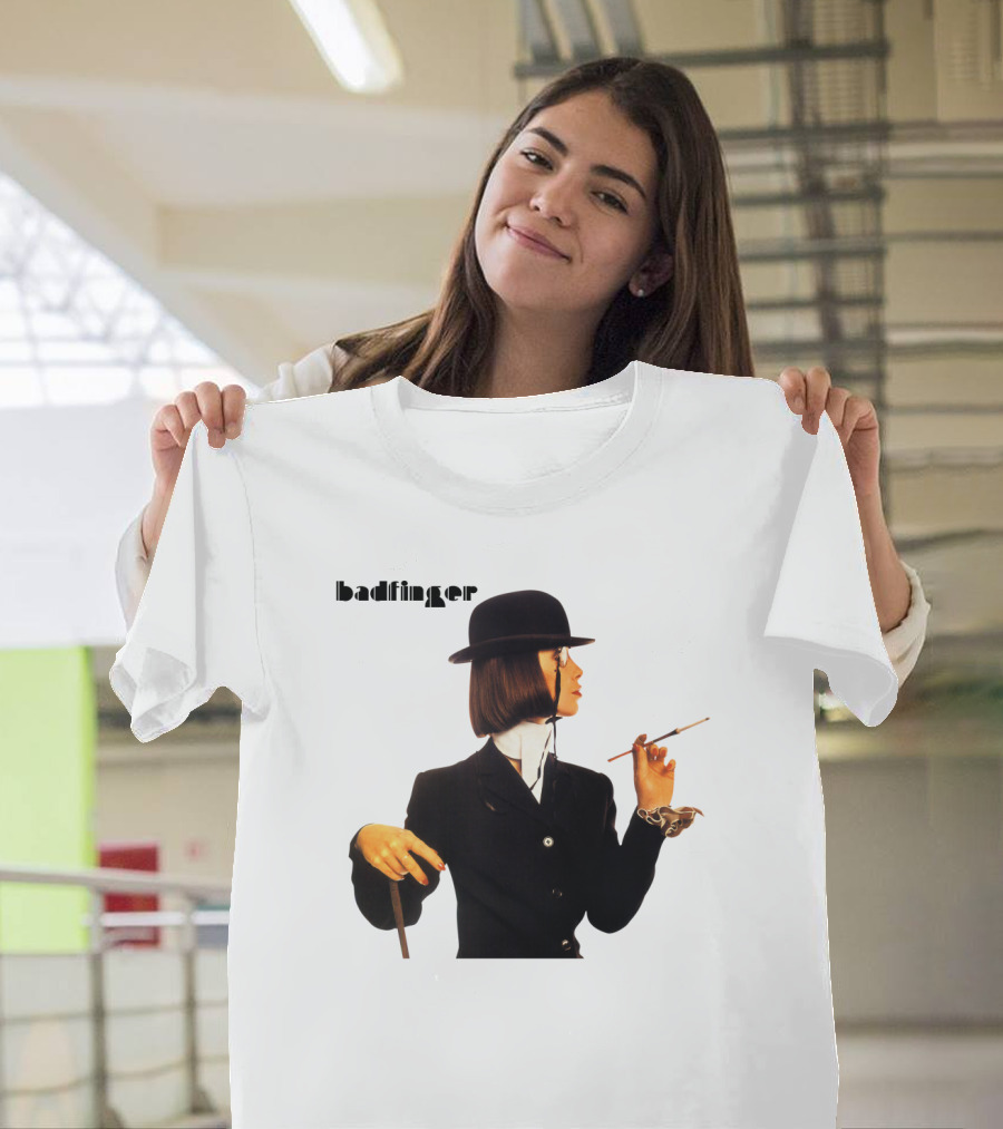 Badfinger Bowler Hat and Cigarette Holder Woman T-Shirt