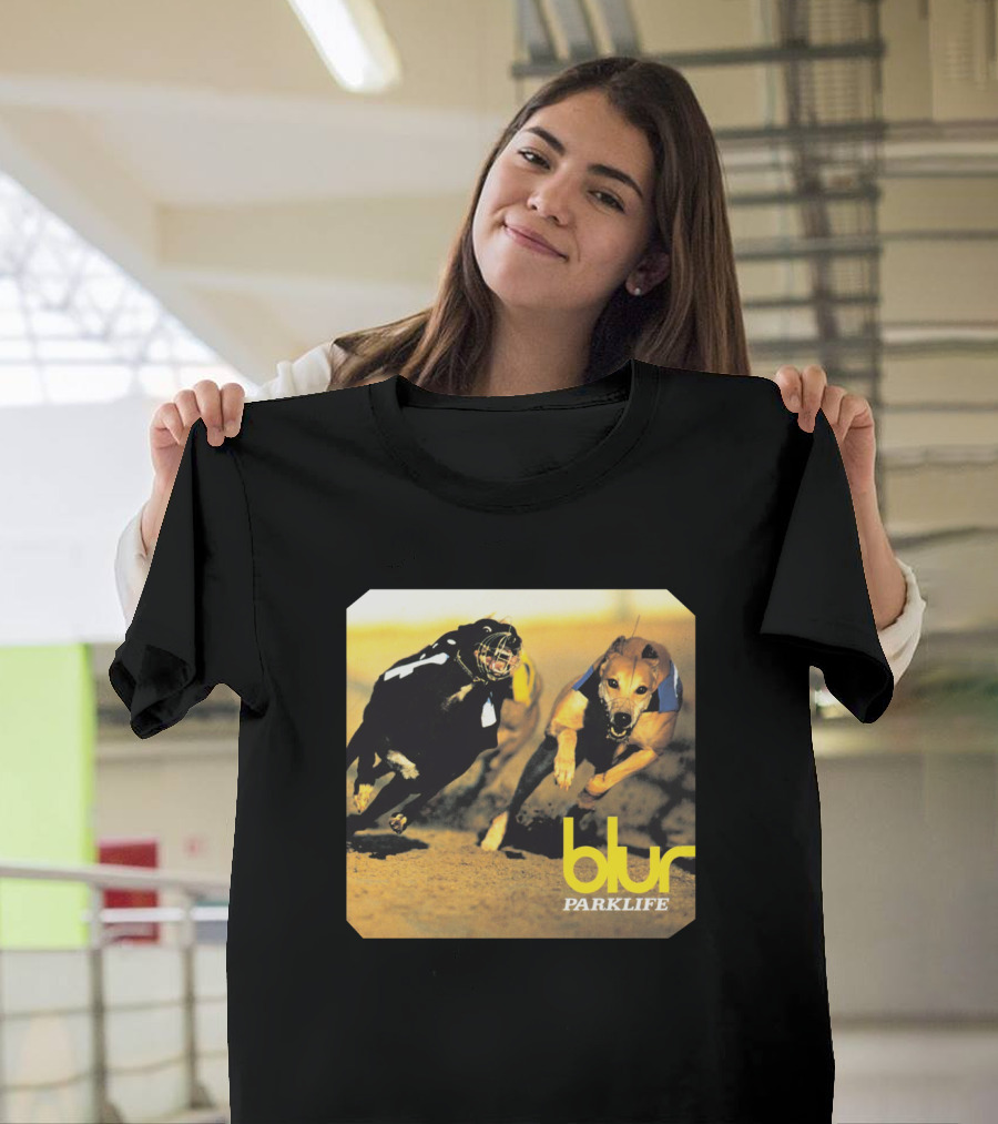 Blur Parklife Racing Dogs Vintage Album Cover T-Shirt