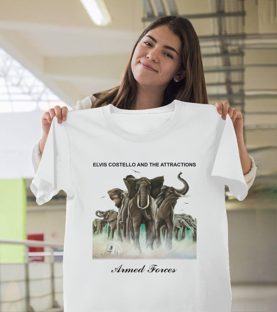 ELVIS COSTELLO AND THE ATTRACTIONS Armed Forces Elephants T-Shirt