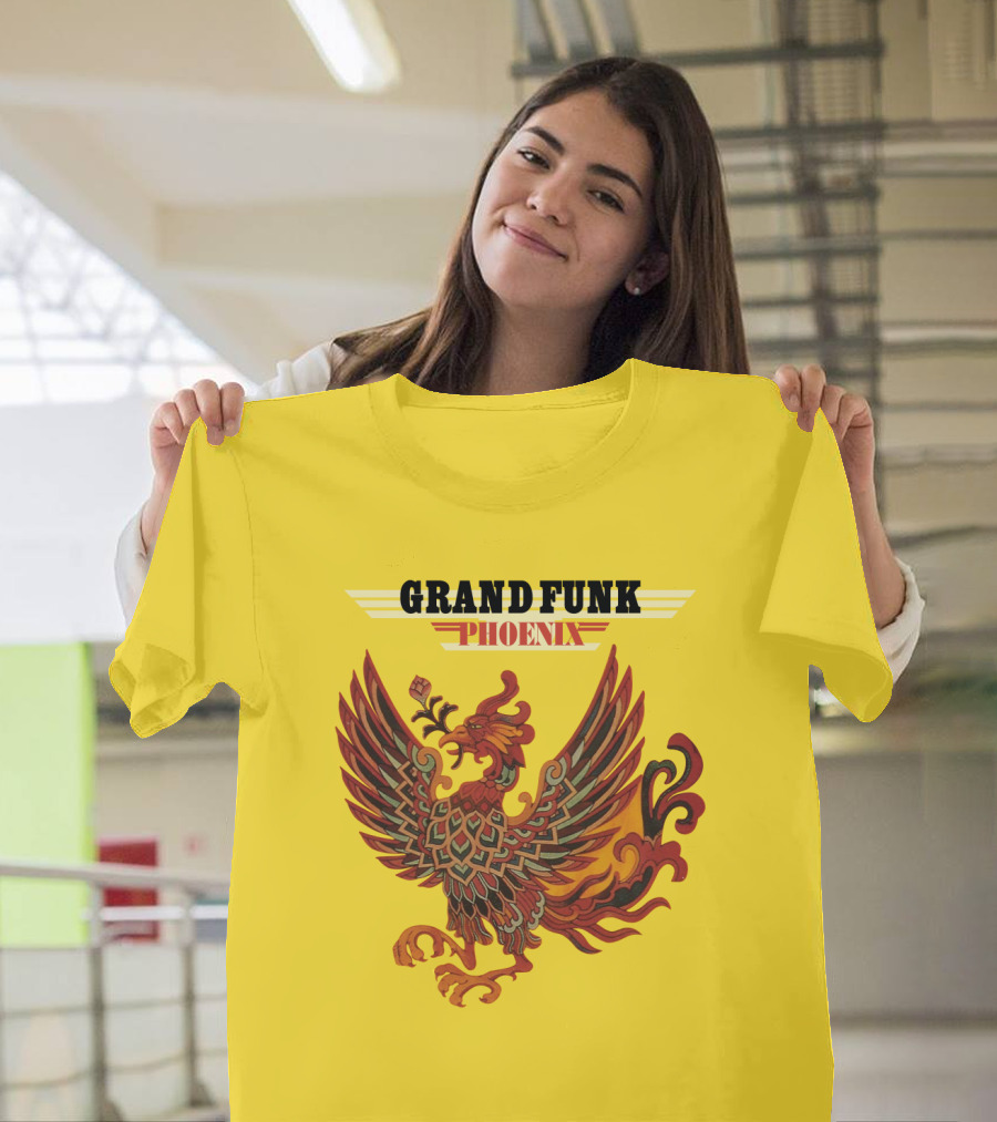 Grand Funk Railroad Phoenix Winged Firebird בשה T-Shirt