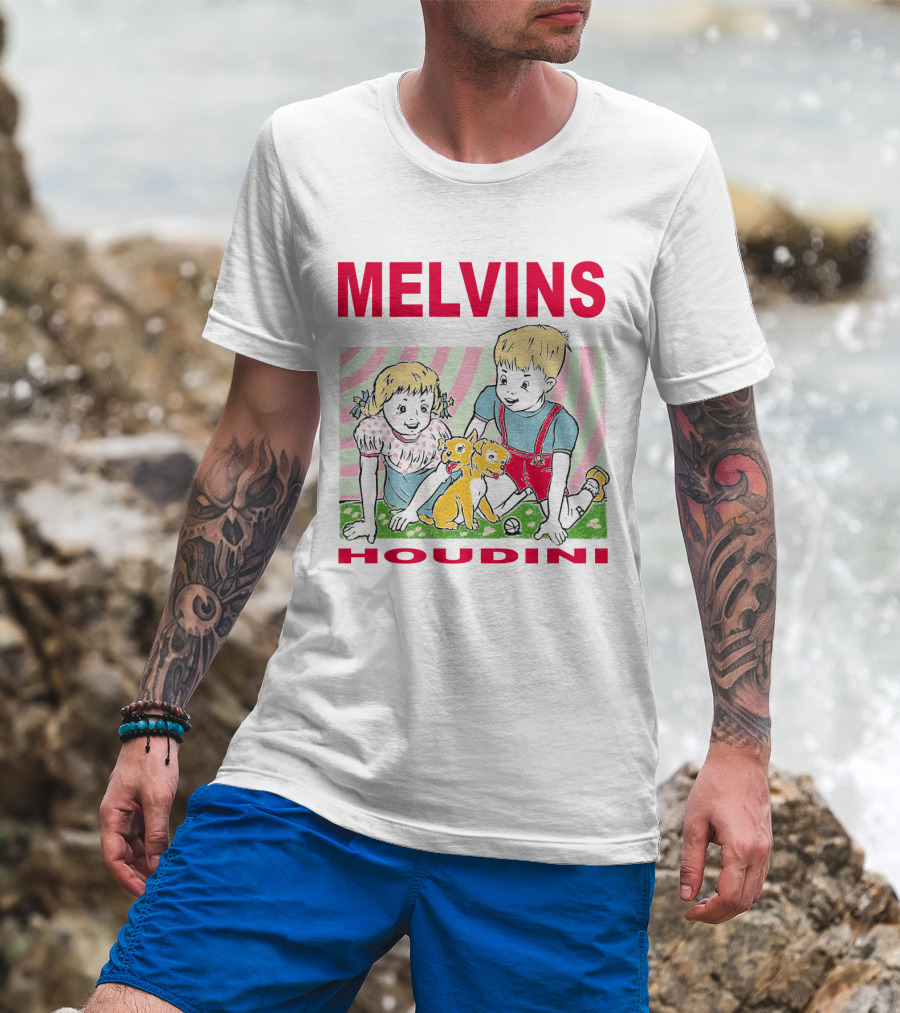 Melvins Houdini Twins With Puppies T-Shirt