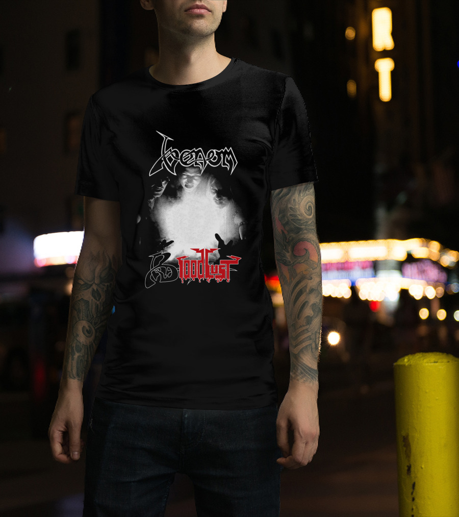 Venom 06 Bloodlust Band Logo Monochrome Trio T-Shirt