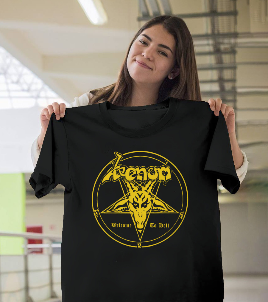 Venom Welcome To Hell Pentagram Goat T-Shirt